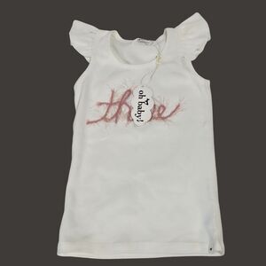 Oh Baby! White Tank Ruffle Top for Kids